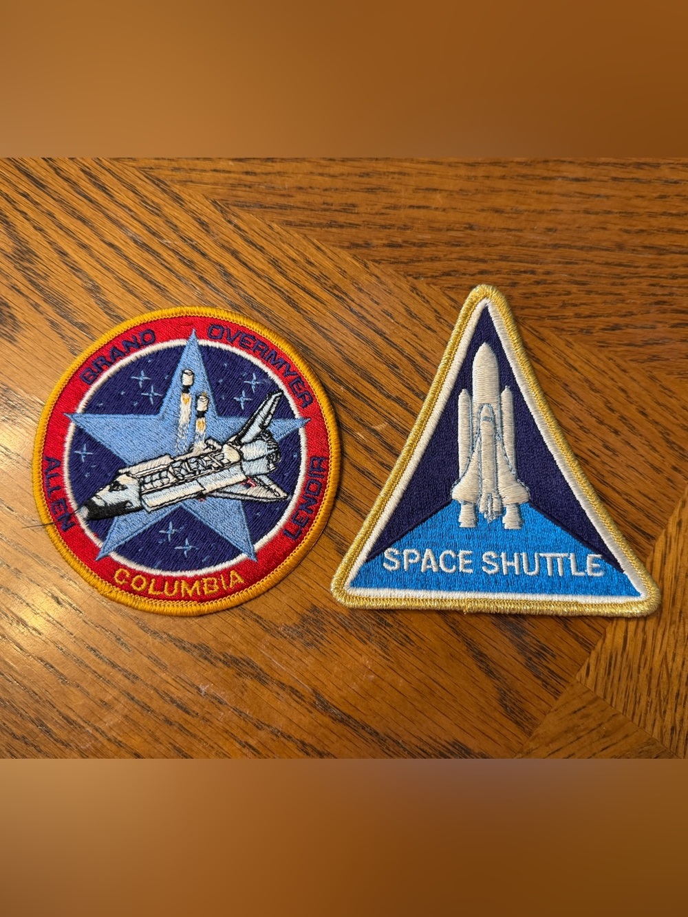 Space Shuttle Embroidered Patch Set - Blue, Red, White